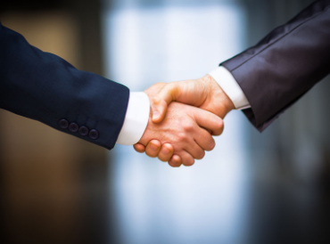 Two men shaking hands